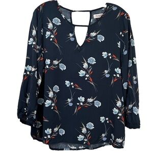 Soaked in Luxury Large Amelia Floral 3/4 Sleeve Blouse Top 💯 Viscose Y